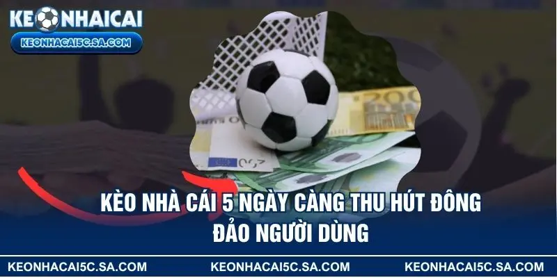 Kèo nhà cái 5 ngày càng thu hút đông đảo người dùng